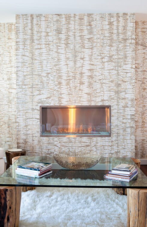 Ecosmart Fire Flex 50SS Single Sided Fireplace Insert - Black Finish / Stainless Steel Burner - ESF.FX.50SS